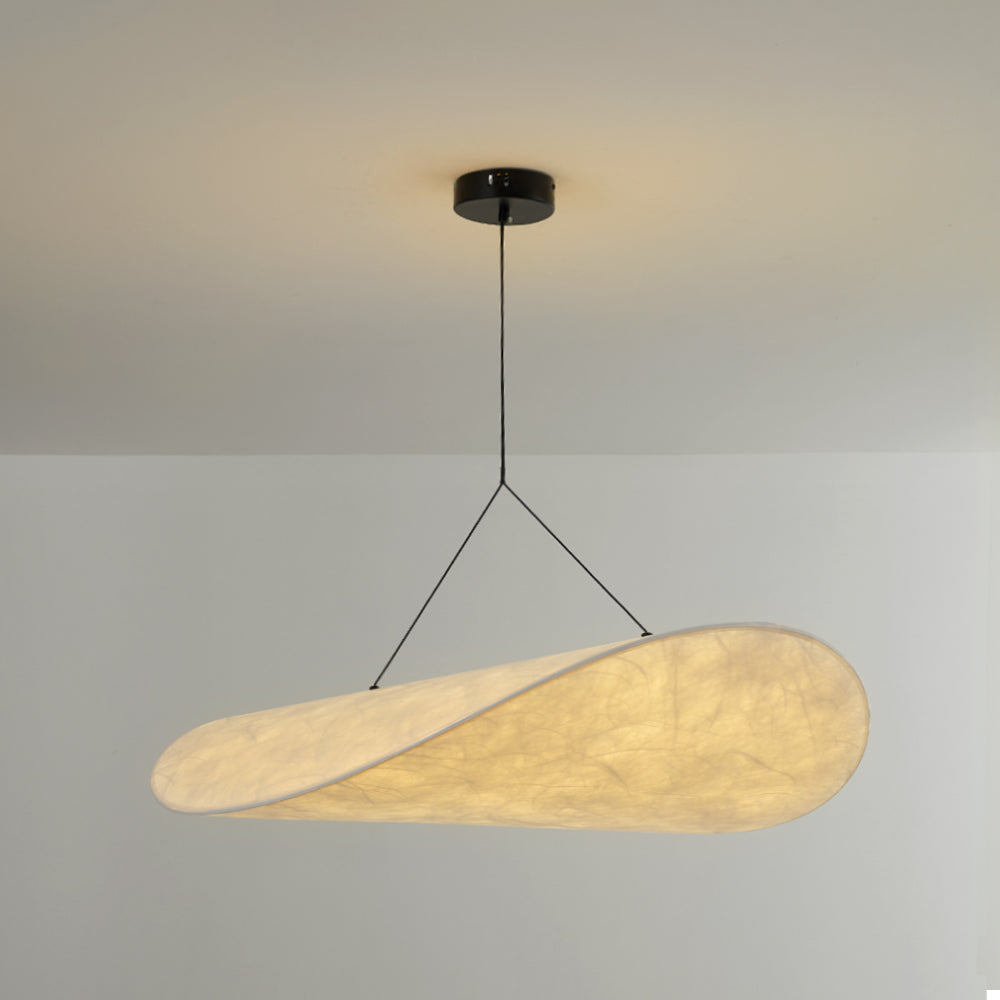 Ritta Lampada a Sospensione Metallo/ Seta Bianco Soggiorno/Sala/Galleria d'Arte Vintage Arte Deco