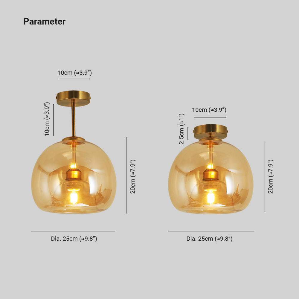 Sanna Moderno LED Lampade a Sospensione Cupola Vetro Oro/Nero Trasparente Soggiorno/Camera da Letto/Corridoio