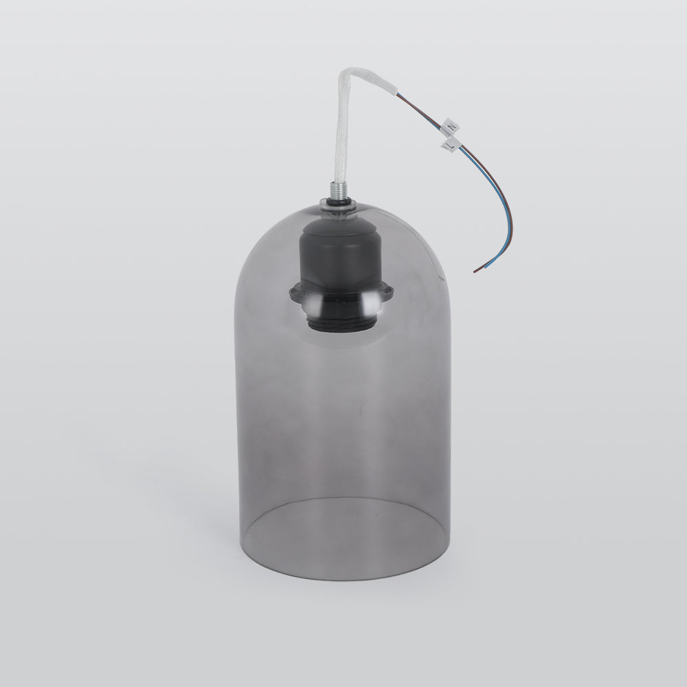 Arisha Moderna LED Plafoniere Cilindro Vetro Trasparente Cognac/Grigio Corridoio/Soggiorno/Camera da Letto