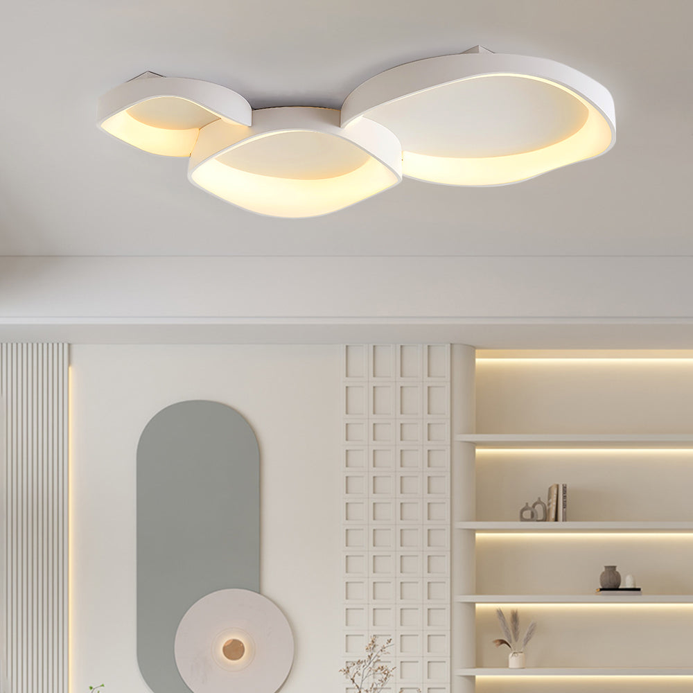 Arisha Moderna LED Irregolare Plafoniera Bianca Onda
