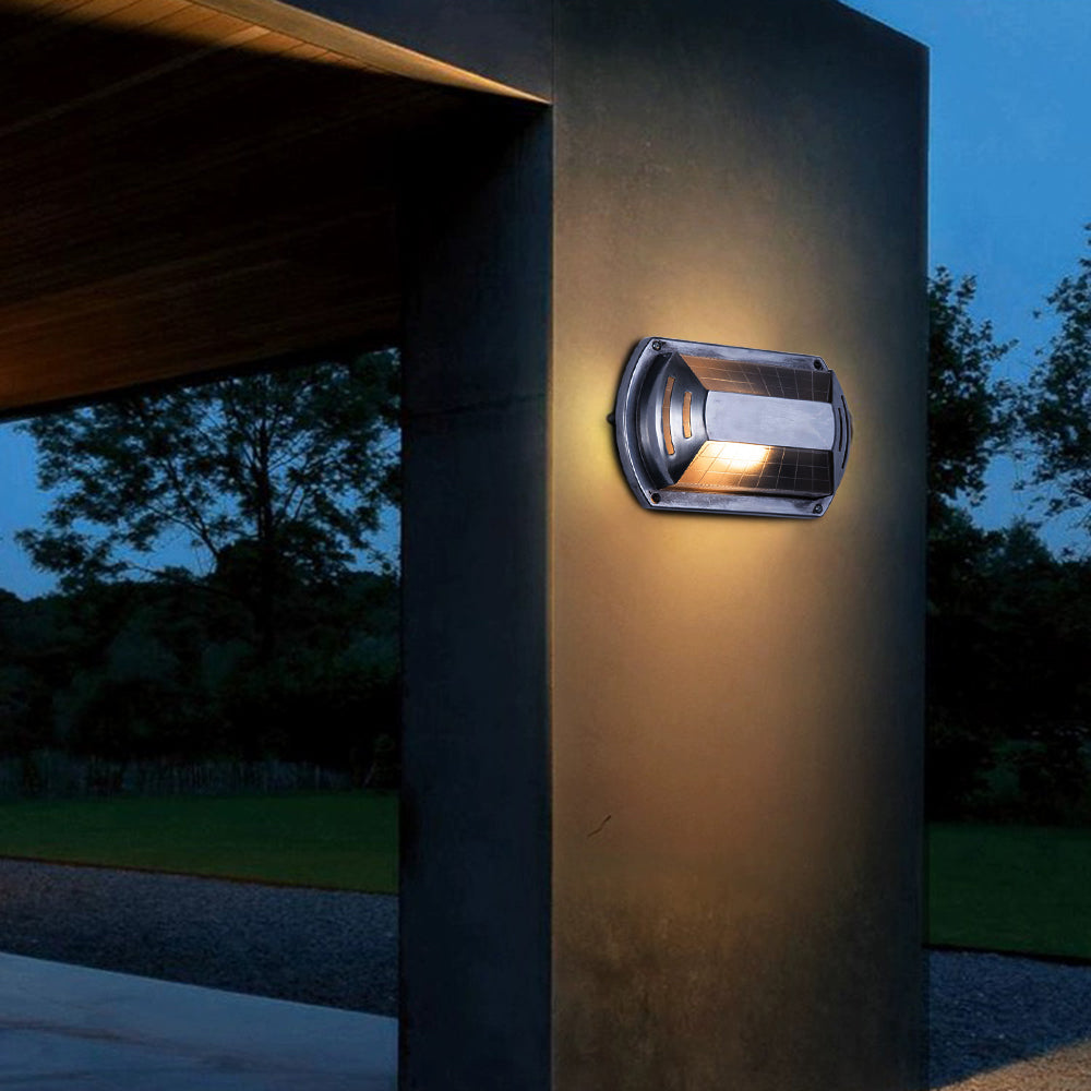 Ray Moderna PC/Vetro Applique Esterno Argento Cortile/Balcone