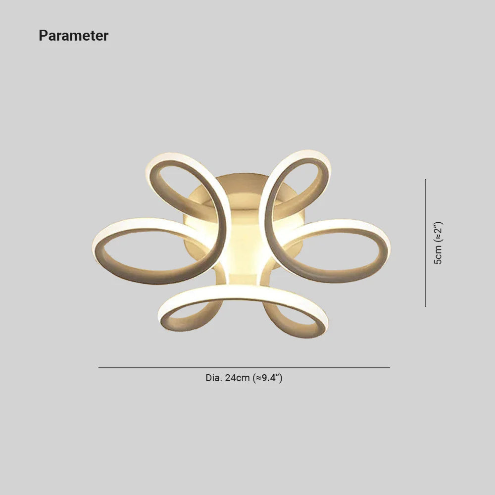 Lacey Moderna LED Plafoniere Metallo Forma Fiore Nero/Bianco Corridoio/Soggiorno/Camera da Letto