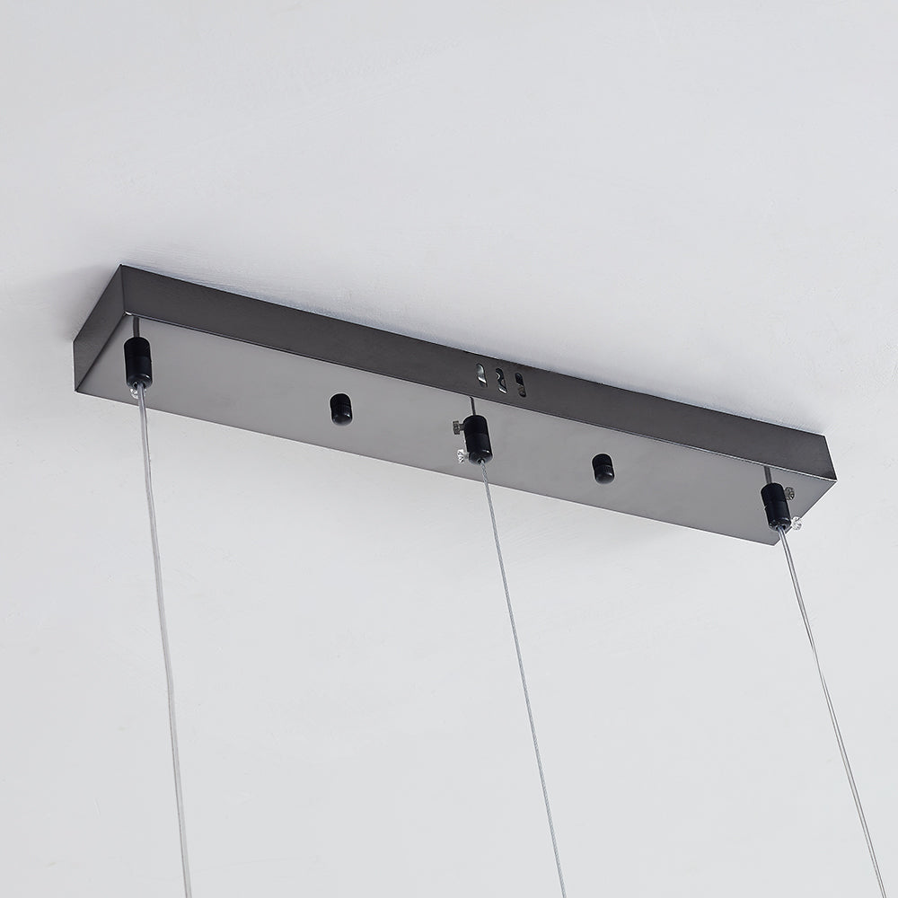 Arisha Lampada a Sospensione Metallo/Vetro Nero/Oro Cucina/Soggiorno