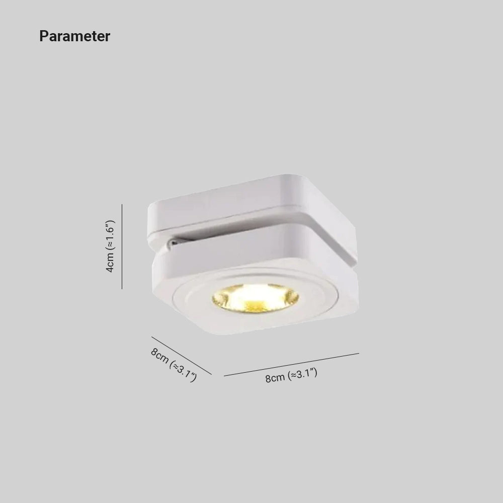 Arisha Moderna LED Piccolo Orientabile Quadrato Plafoniera Metallo Nero/Bianco Soggiorno/Camera da Letto