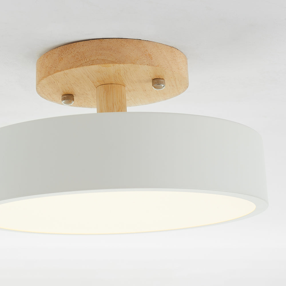 Arisha Moderne Design LED Plafoniere Ingresso Acrilico/Legno Rotonda Legno/Bianco/Rosa/Verde/Grigio