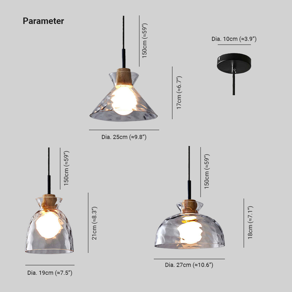 Arisha Minimalista LED Design Vetro Lampade a Sospensione Trasparente Soggiorno/Camera da Letto