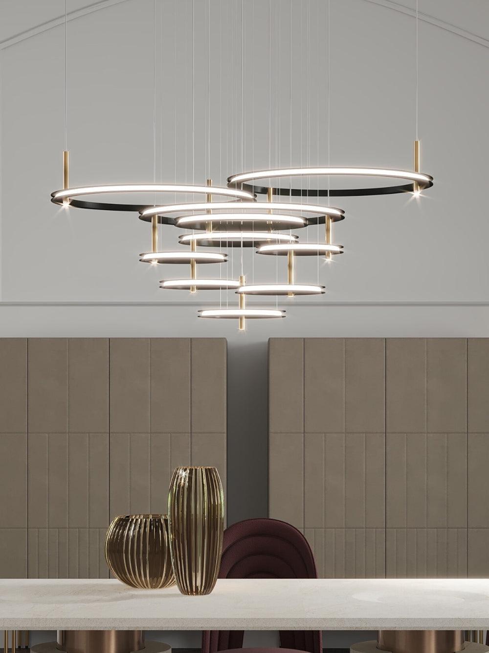Aurora Chandelier Ring Layered Minimalist - Blowlighting