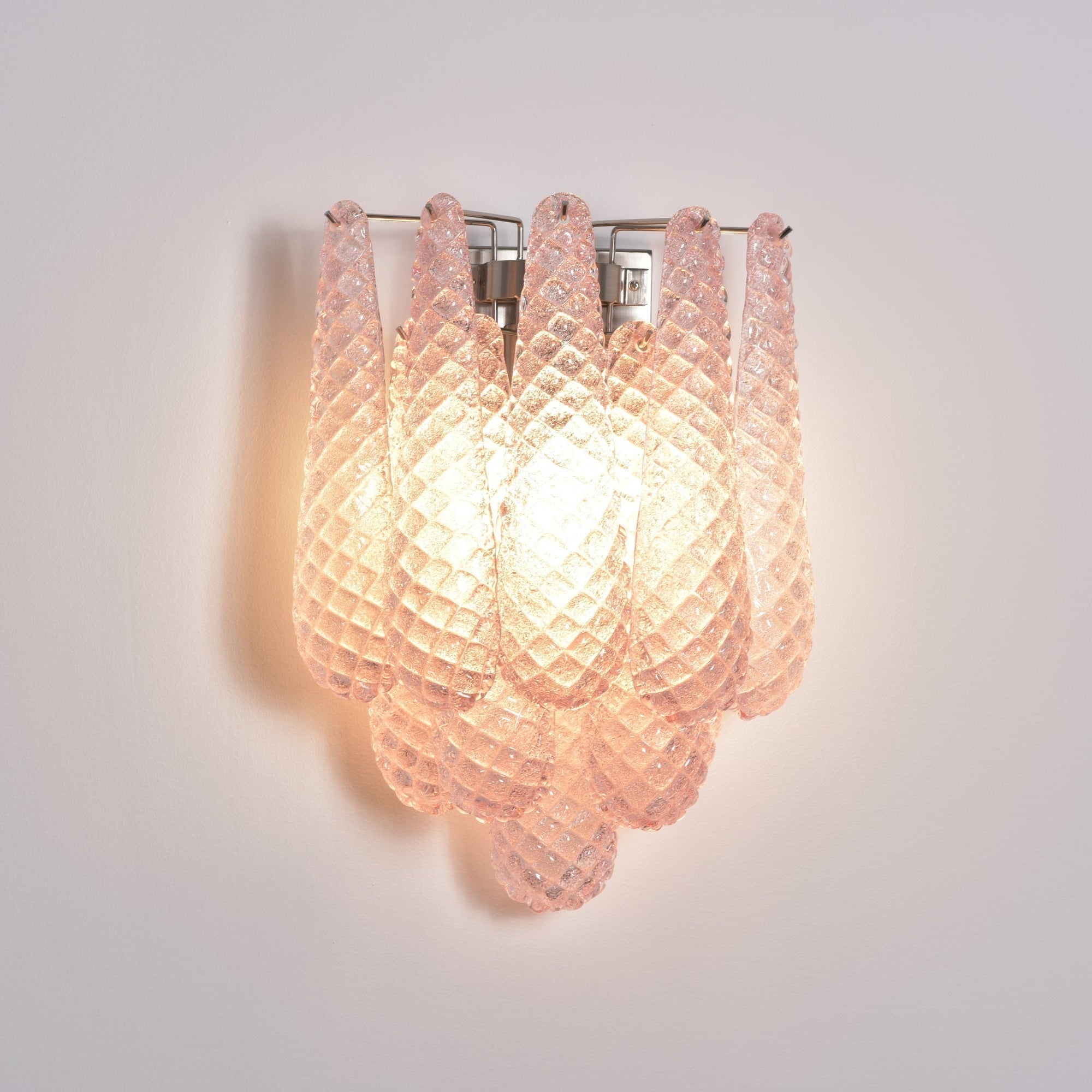 Aurora Wall Lamp Pink Teardrop Glass Floral Artistic - Neutralighting