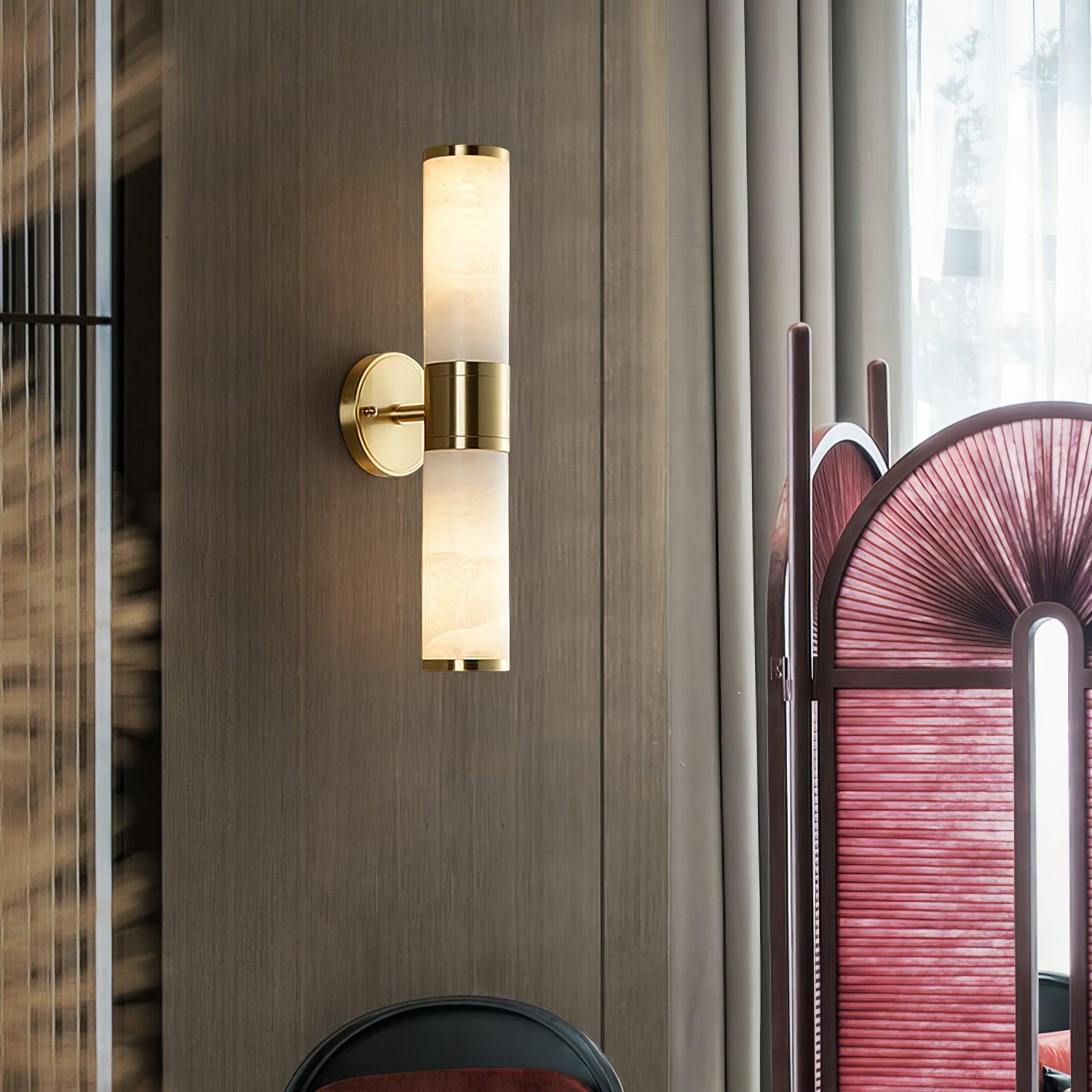 Kaia Minimalist Alabaster Wall Lamp - Neutralighting