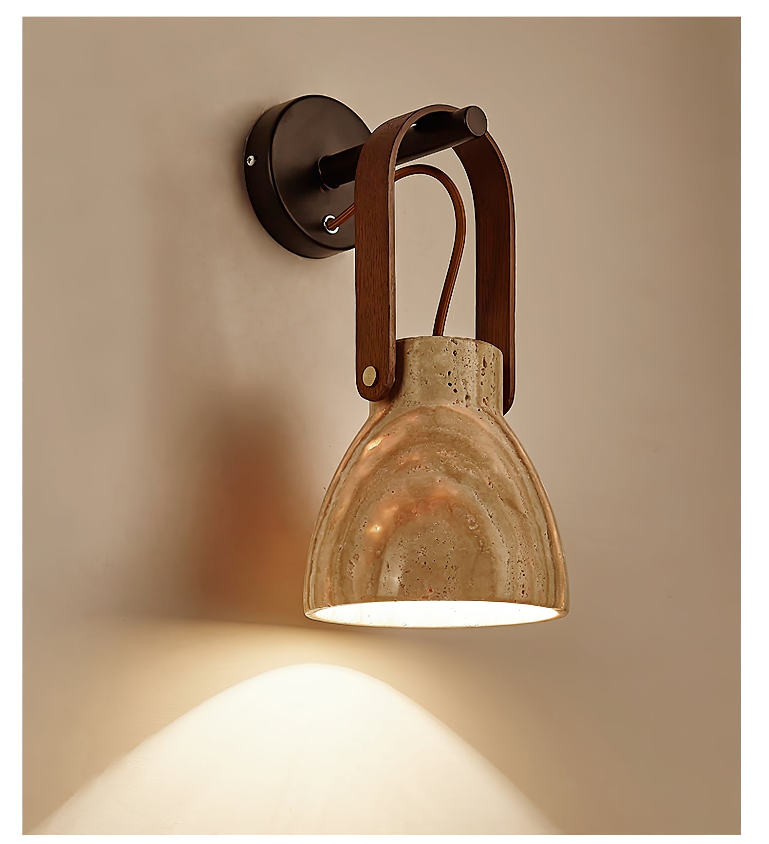 Travertine Lantern Wall Light - Neutralighting