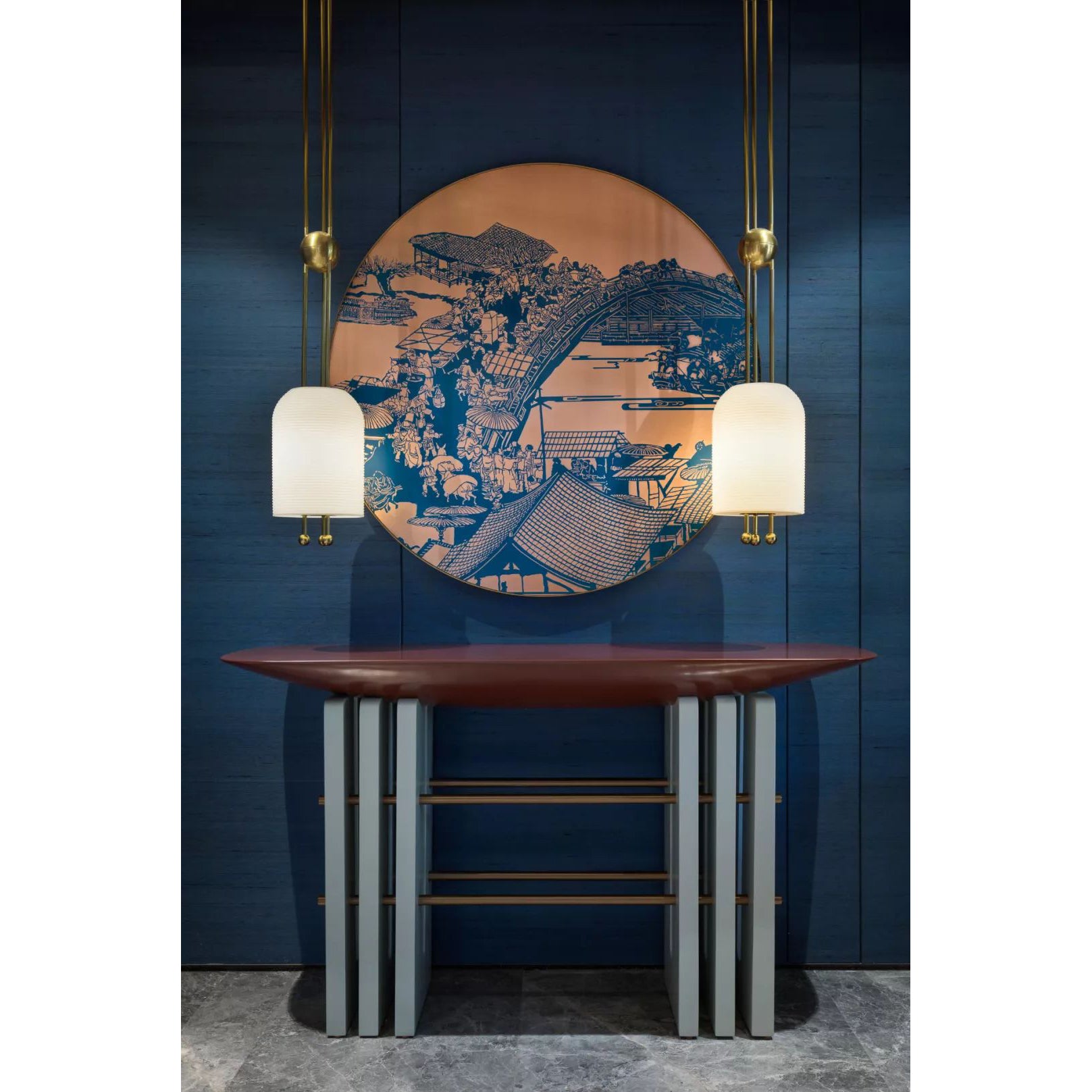 Ucaryra Premium Elegance Metal Glass Lantern Pendant Lamp - Lamp Copper