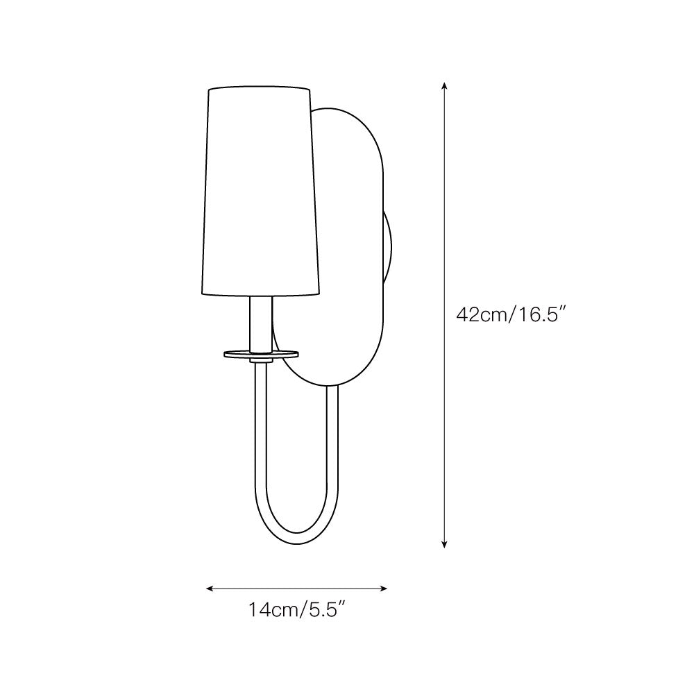 Voloraris Premium Elegance Brass Fabric Wall Lamp - Lamp Copper