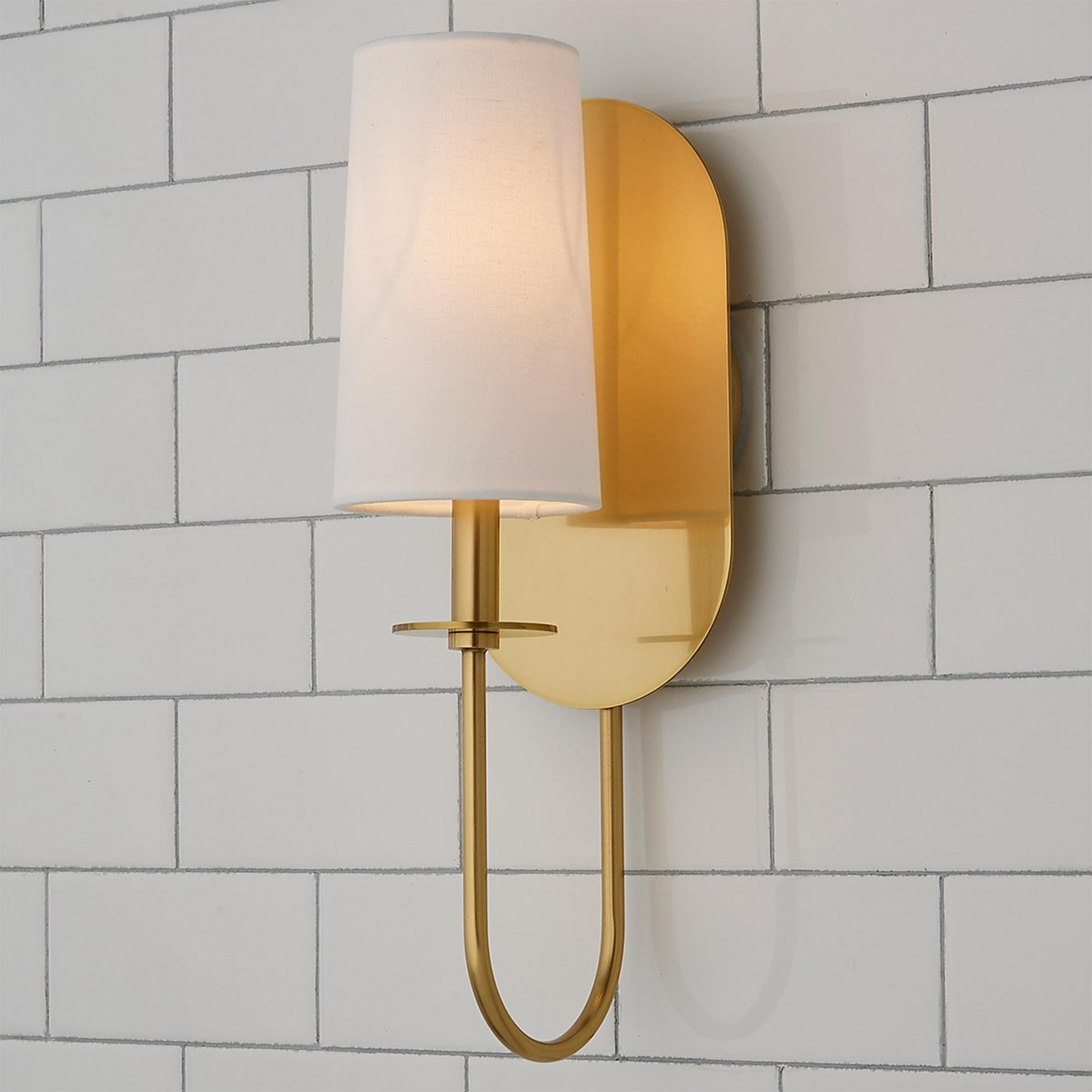 Voloraris Premium Elegance Brass Fabric Wall Lamp - Lamp Copper