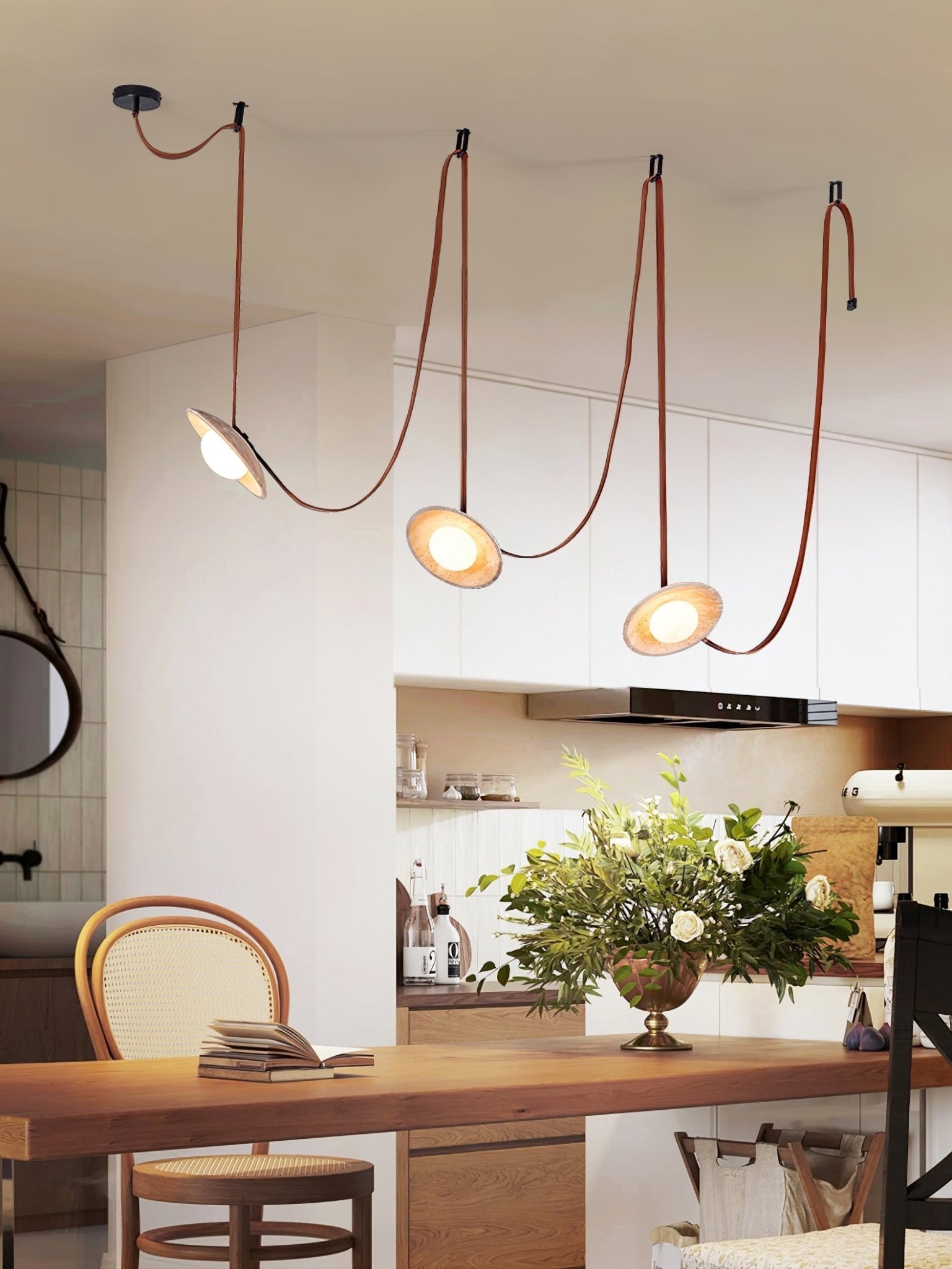 Ulsoryra Organic Travertine Pendant Light Cluster - Neutralighting