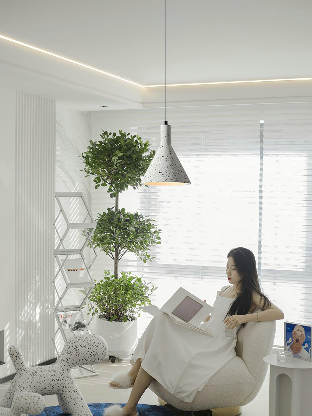 Aurshaor Minimalist Cement Pendant Light - Neutralighting
