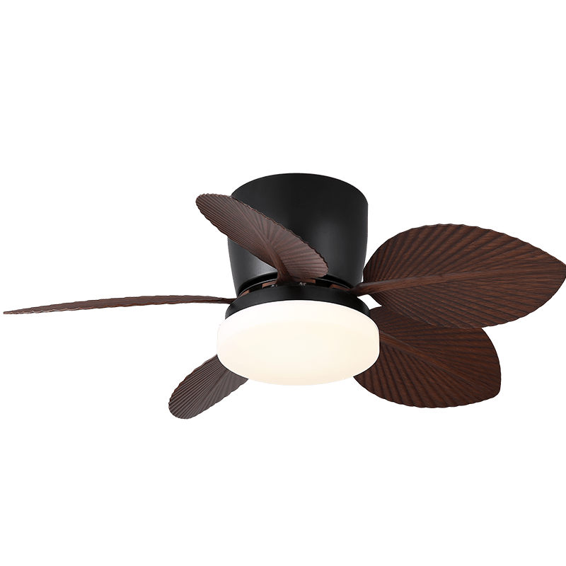 Ventilatore da soffitto con luce Qilv Breeze da un'altra angolazione