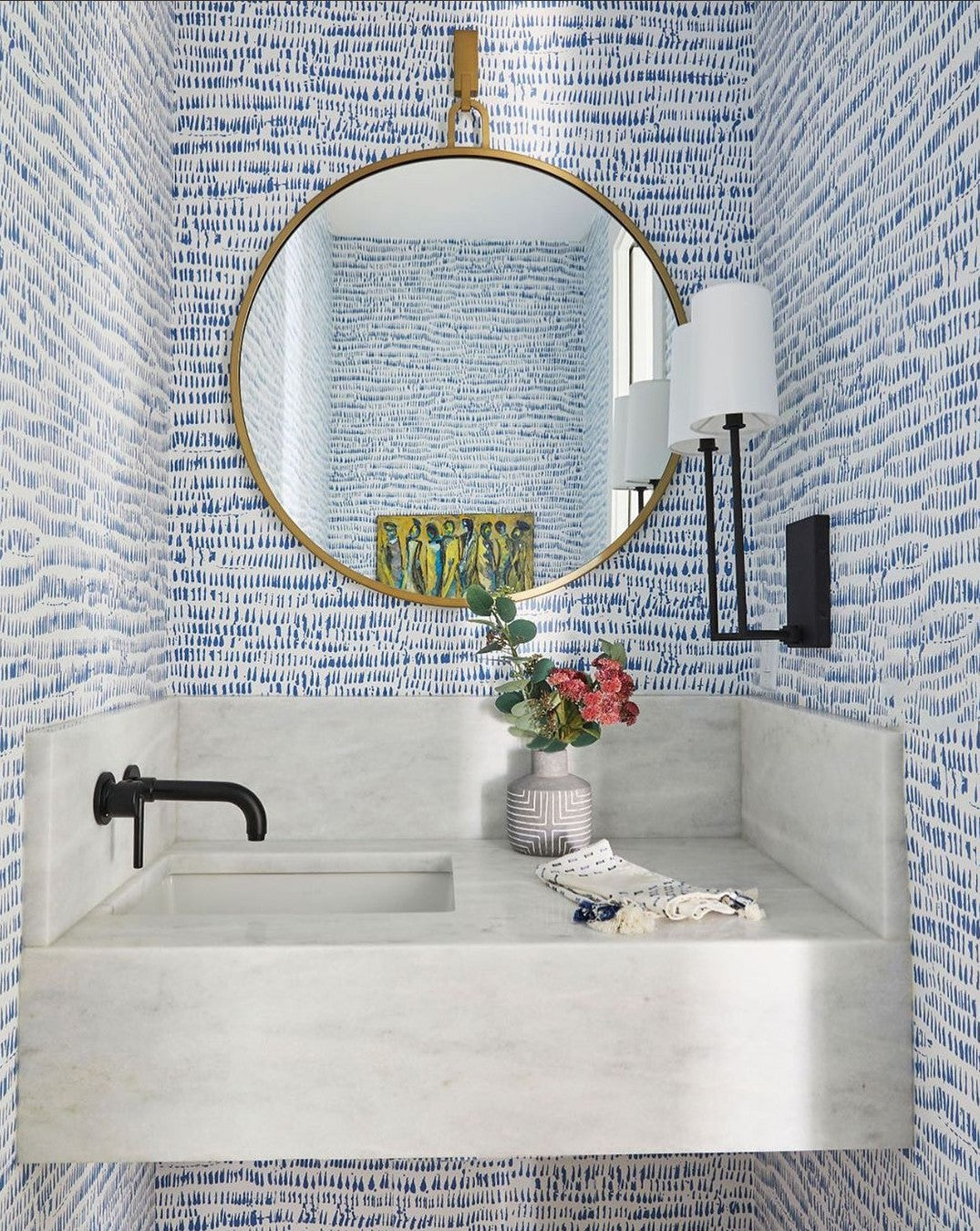 Sytheir Vintage Art Brass Fabric Wall Lamp - Lamp Copper