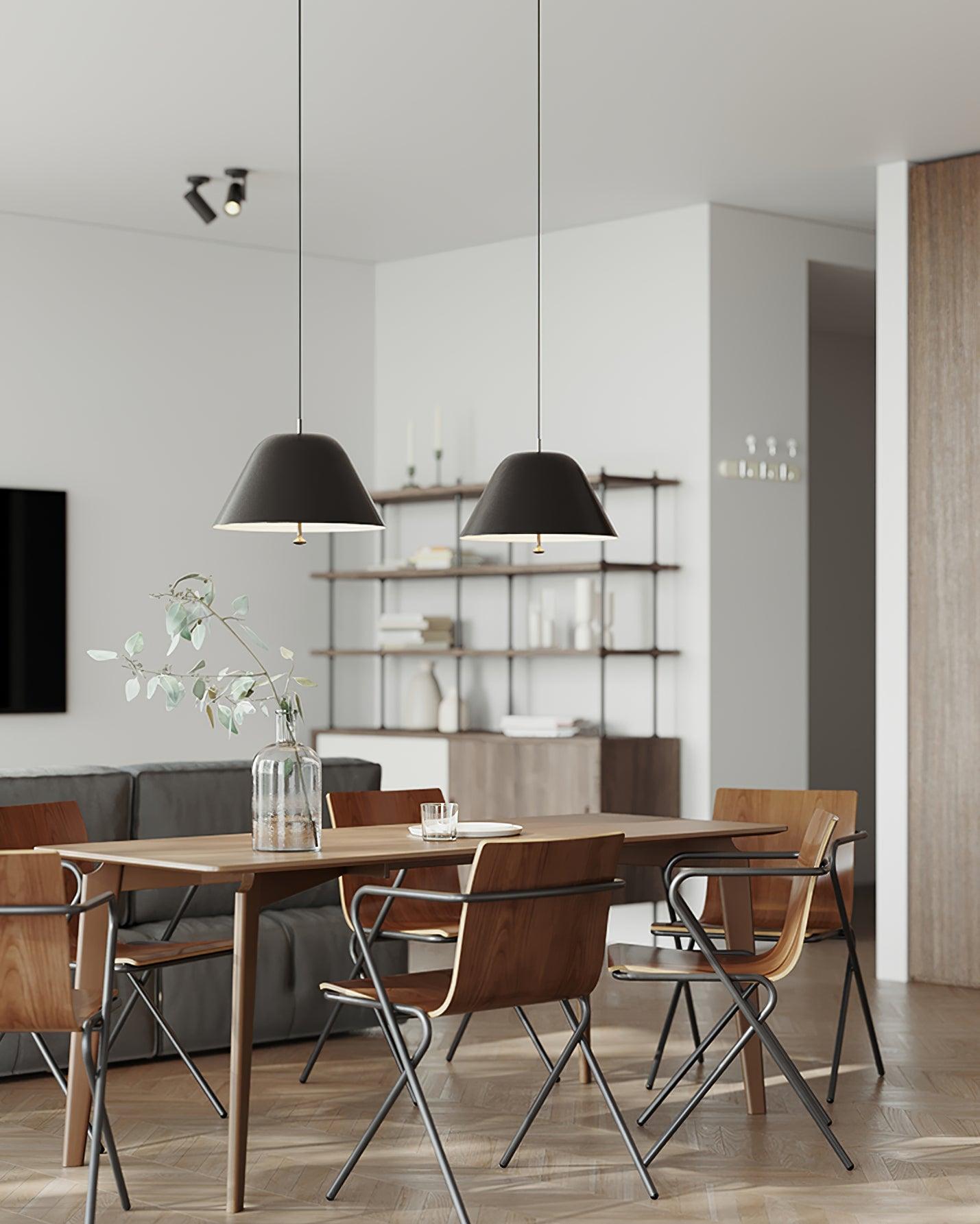 Pendant Lamp Modern Metal Shade in Green and White Minimalist - Letslighting