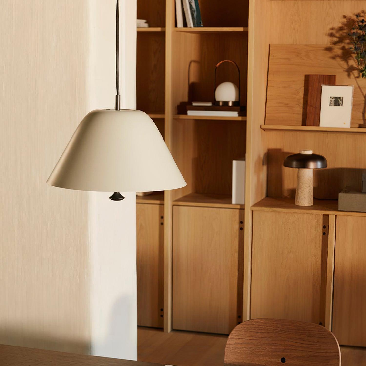Pendant Lamp Modern Metal Shade in Green and White Minimalist - Letslighting