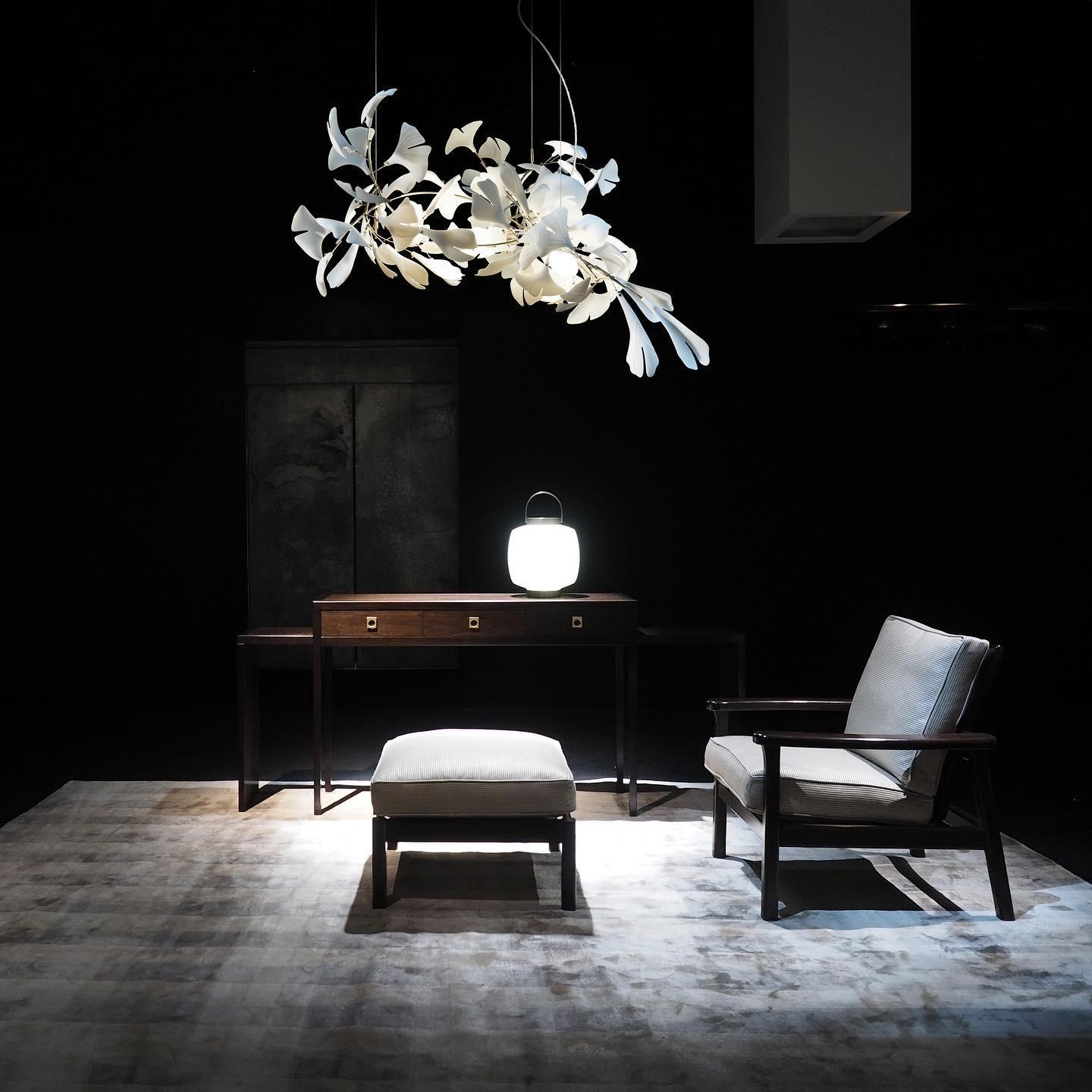 Olivia Ceramic Gingko Leaf Chandelier Organic Curves - Letslighting