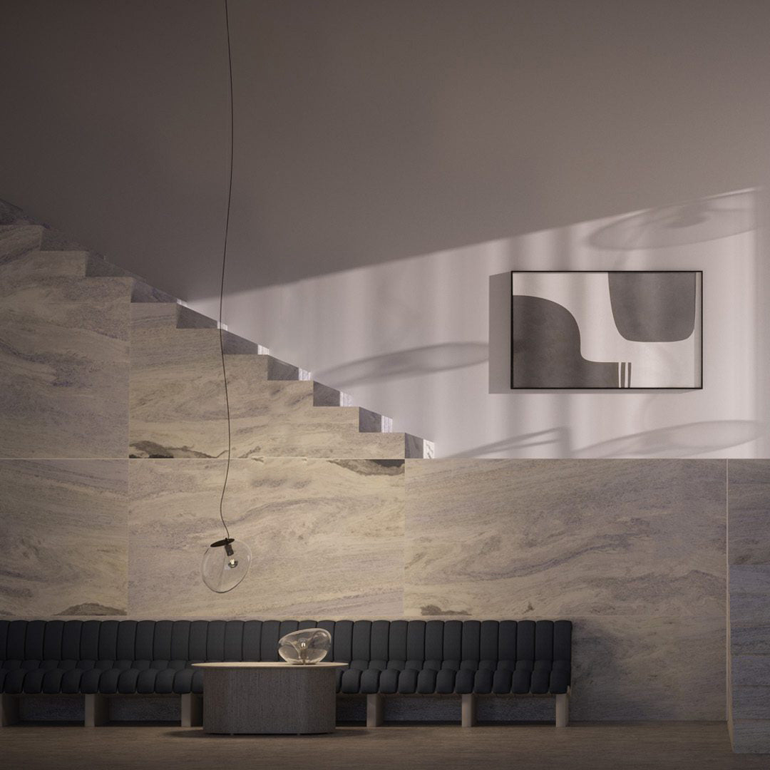 Lymara Modern Minimalist Black Glass Pendant Light - Lamp Copper