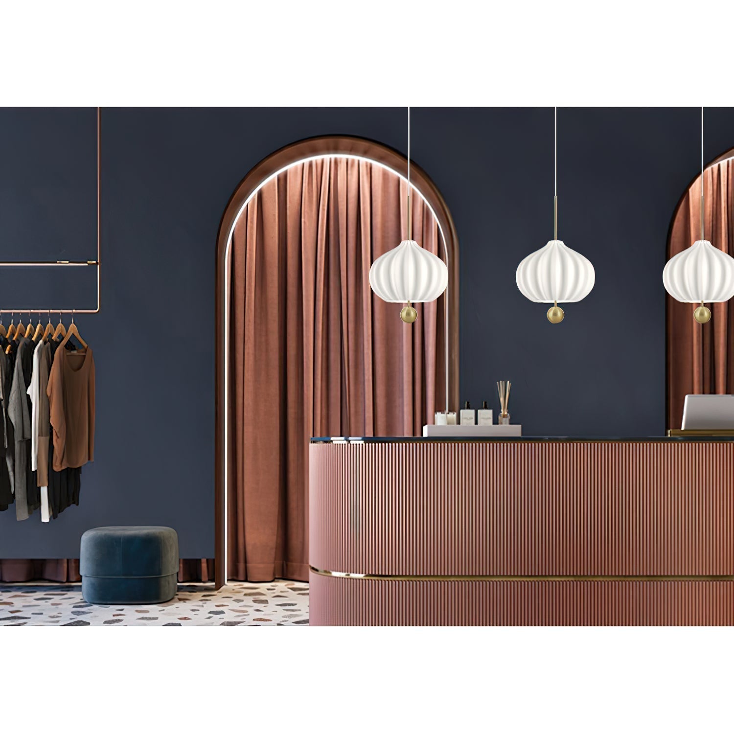 Zamarir Modern Minimalist Metal Glass Pendant Lamp - Lamp Copper