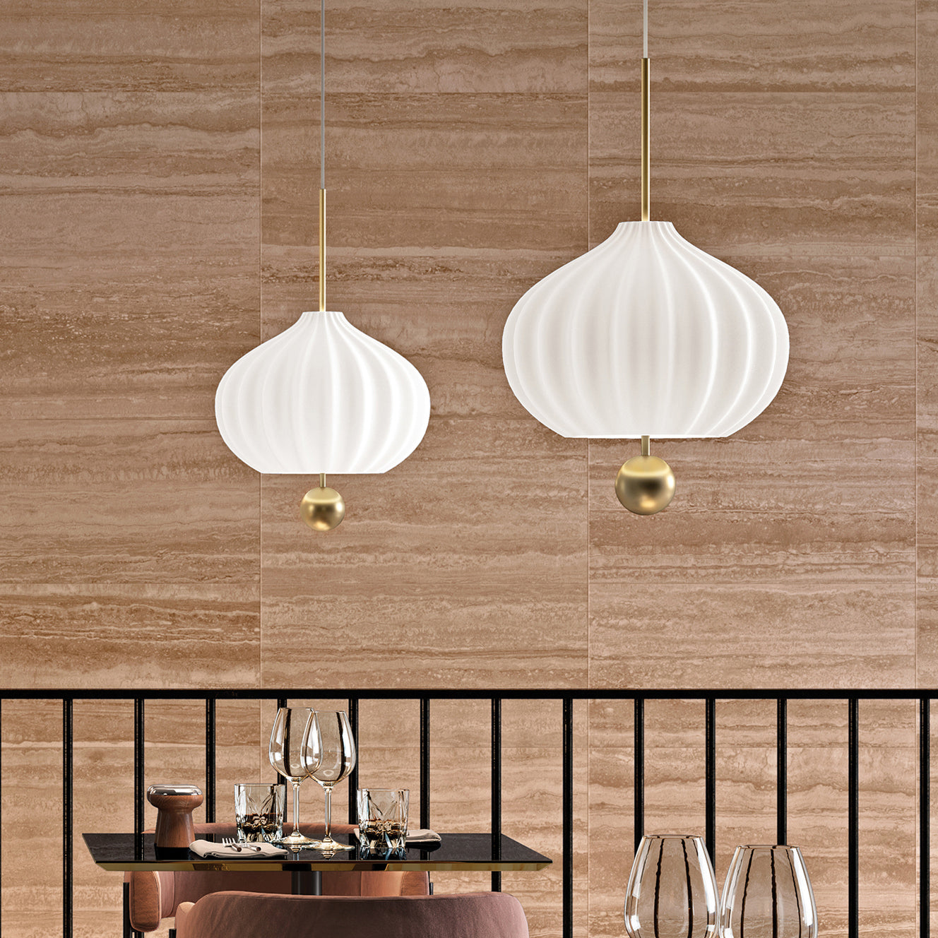 Zamarir Modern Minimalist Metal Glass Pendant Lamp - Lamp Copper