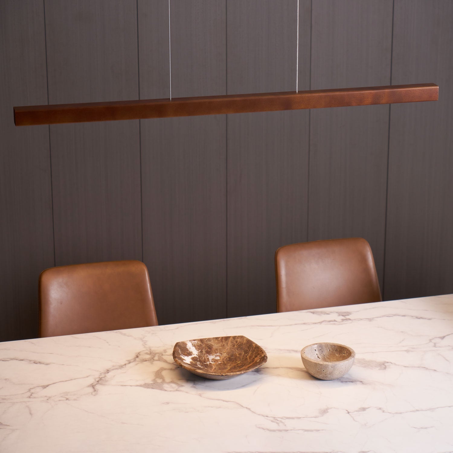 Linear Wooden Pendant Light - Blowlighting