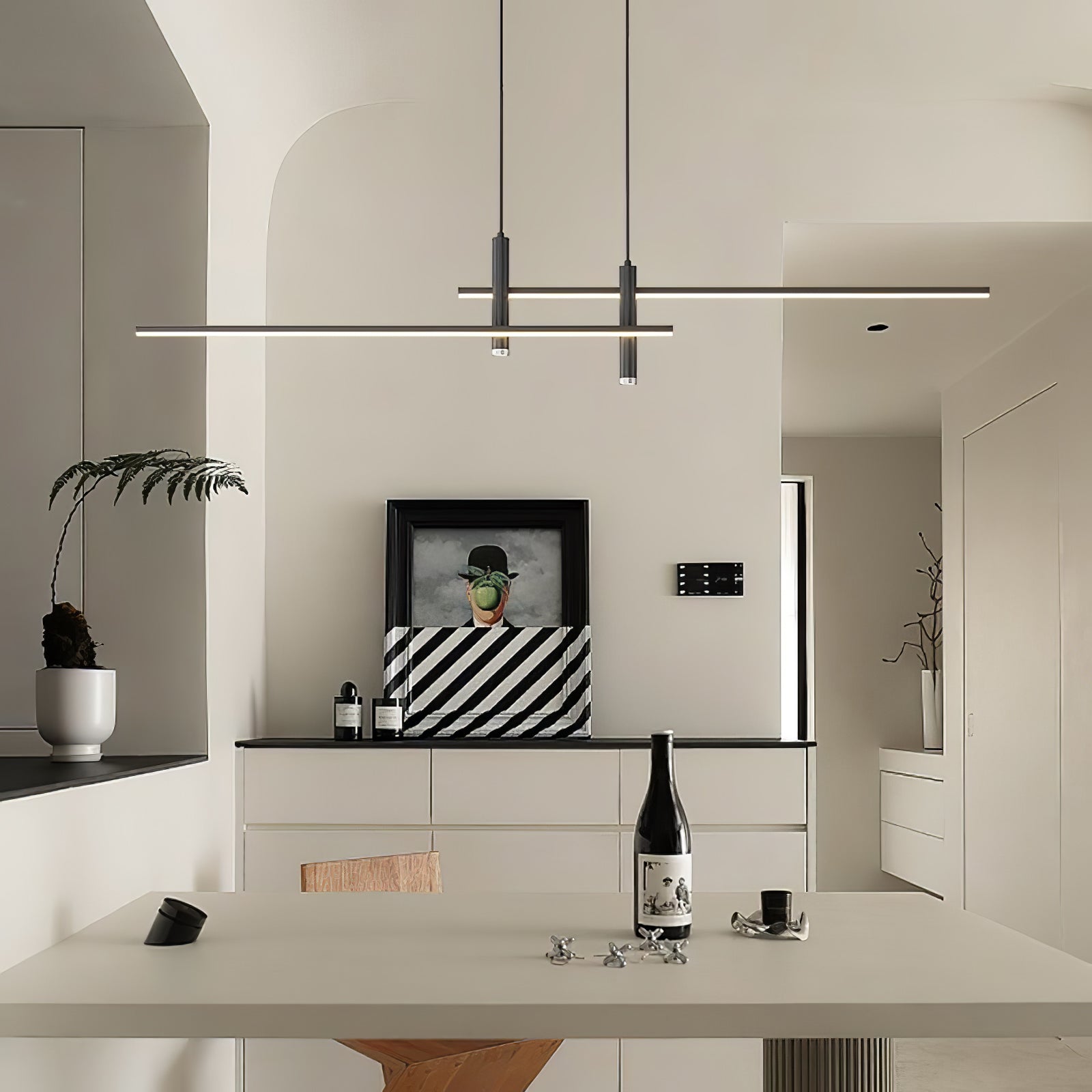 Arisha Lampada a Sospensione Lineare Moderna per Sala da Pranzo