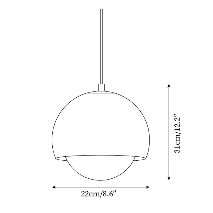 Pendant Light Glass Globe Retro Modern Style Colorful Soft Illumination - Letslighting