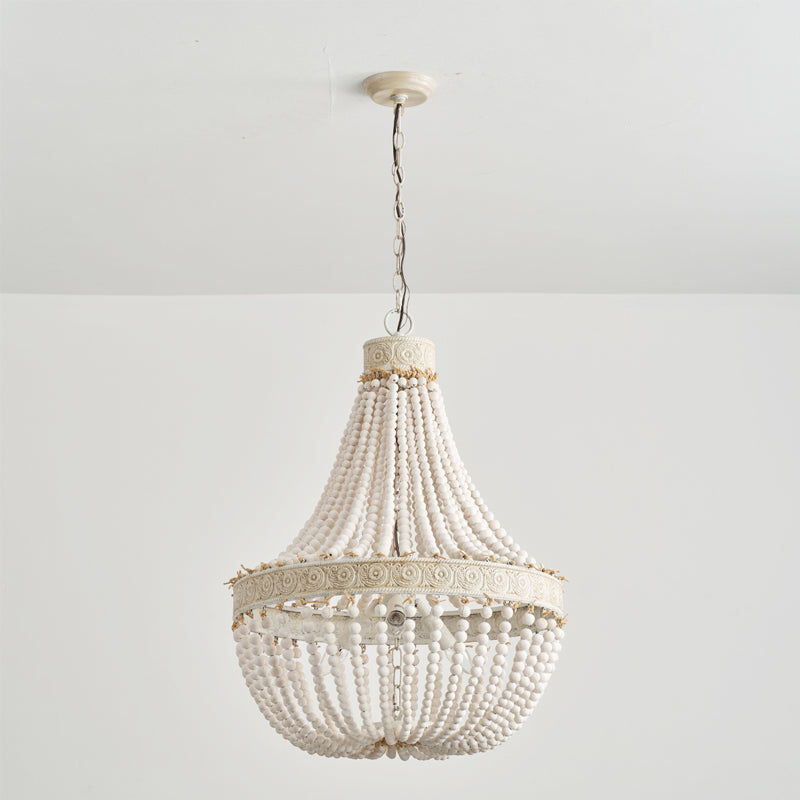 Ulvararis Postmodern Luxury Beaded Wooden Metal Chandelier - Lamp Copper