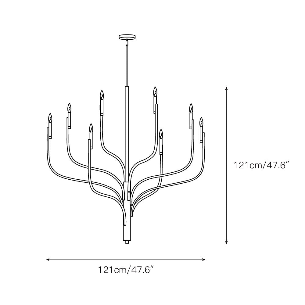Acariel Vintage Industrial Metal Chandelier - Lamp Copper