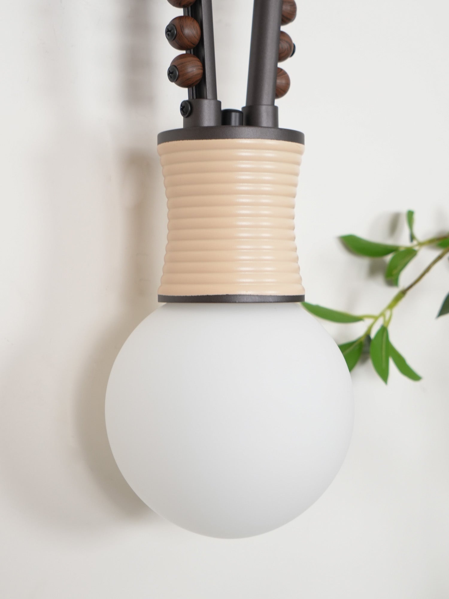 Sytala Premium Art Walnut Glass Wall Lamp - Lamp Copper