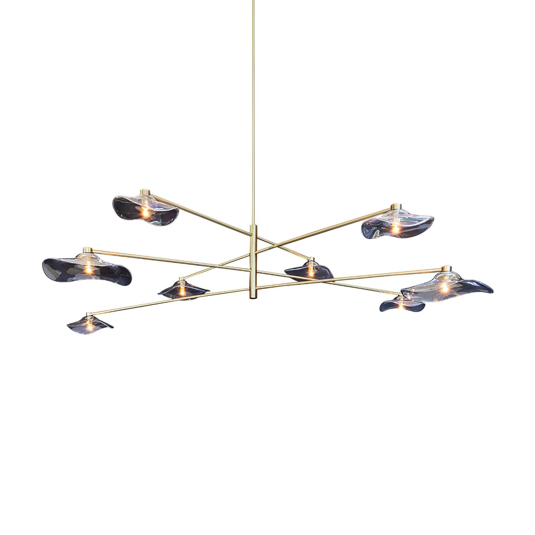 Lotus Leaves Glass Chandelier - Blowlighting
