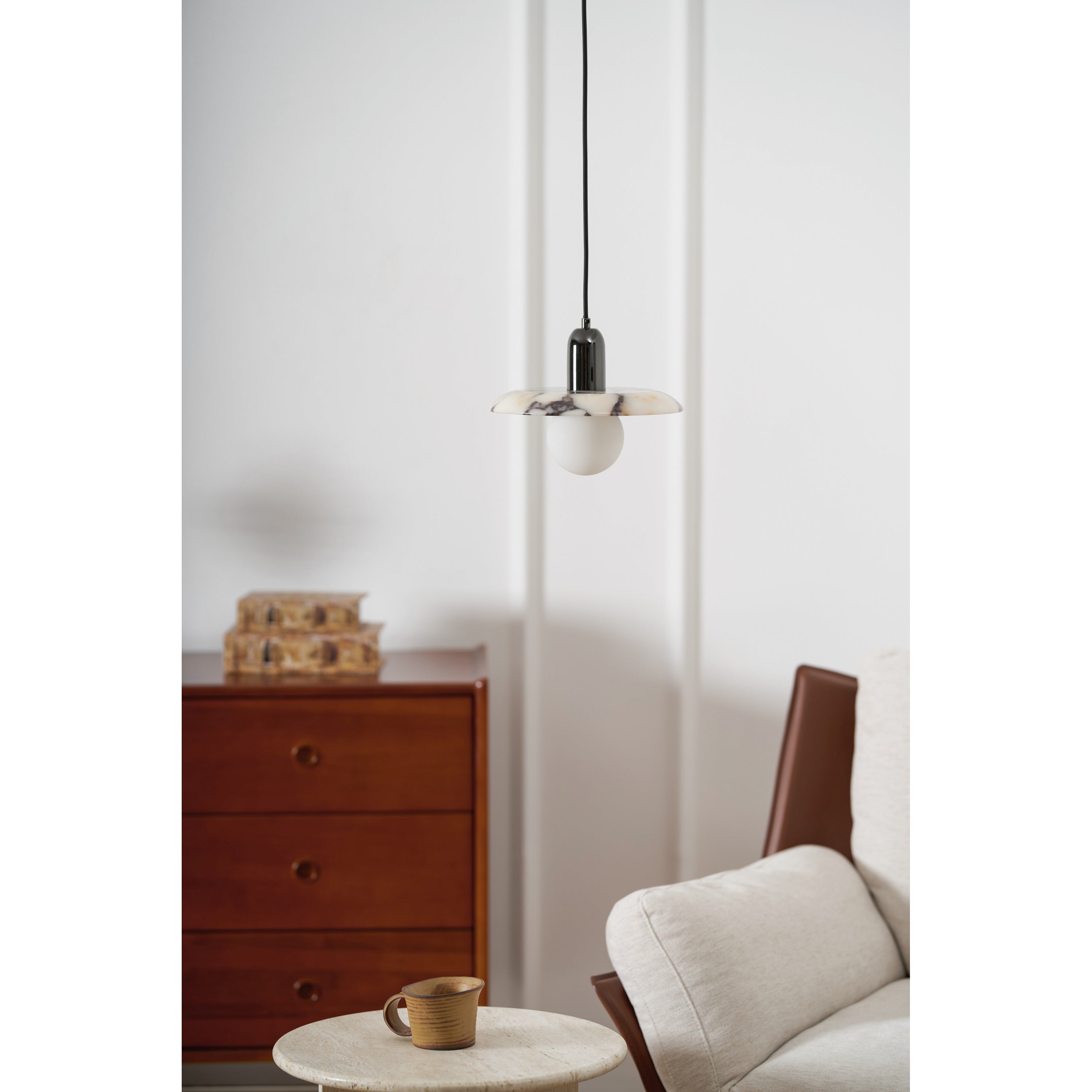 Ulcaran Modern Minimalist Marble Metal Pendant Lamp - Lamp Copper