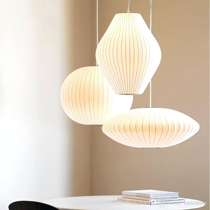 Ritta Design LED Lampada a Sospensione Seta Artificiale Bianco