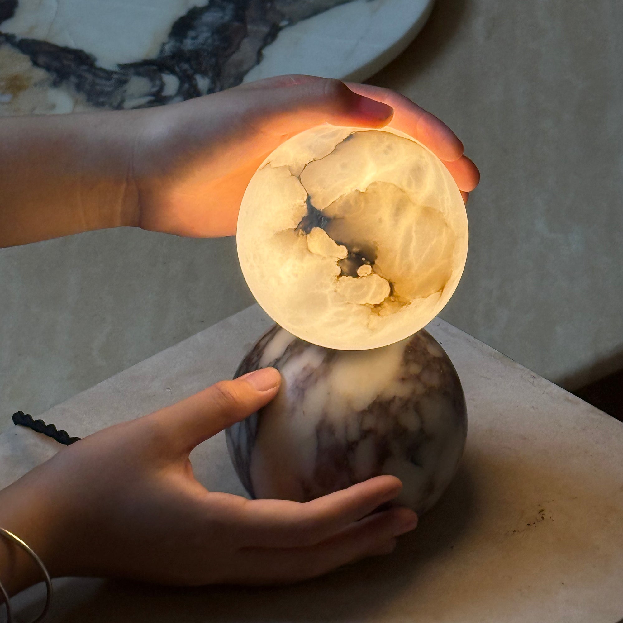 Lucide Marbol Table Lamp - Lamp Copper