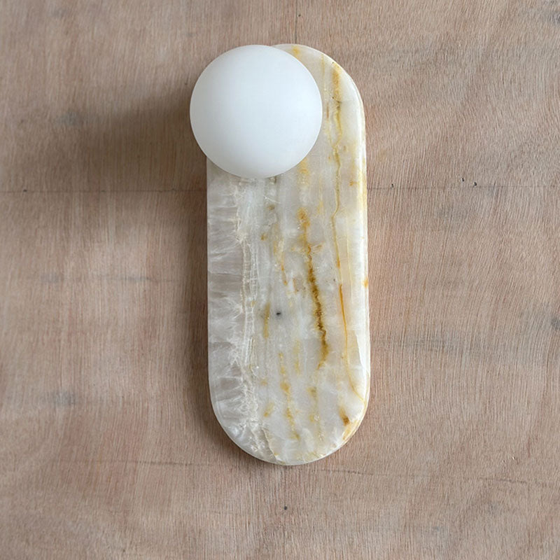 Syraeia Modern Minimalist Marble Jade Wall Lamp - Lamp Copper