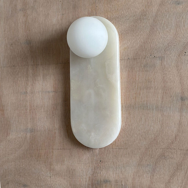 Comarion Premium Nordic Art White Marble Jade Sconce Wall Lamp - Lamp Copper