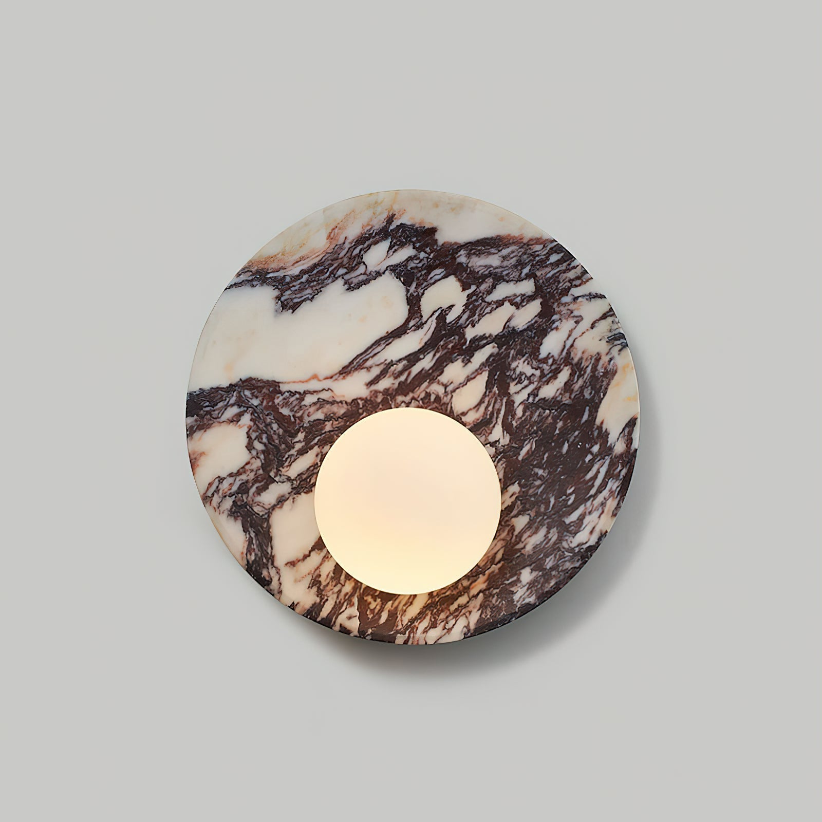Uphae Premium Nordic Round Marble Glass Wall Lamp - Lamp Copper