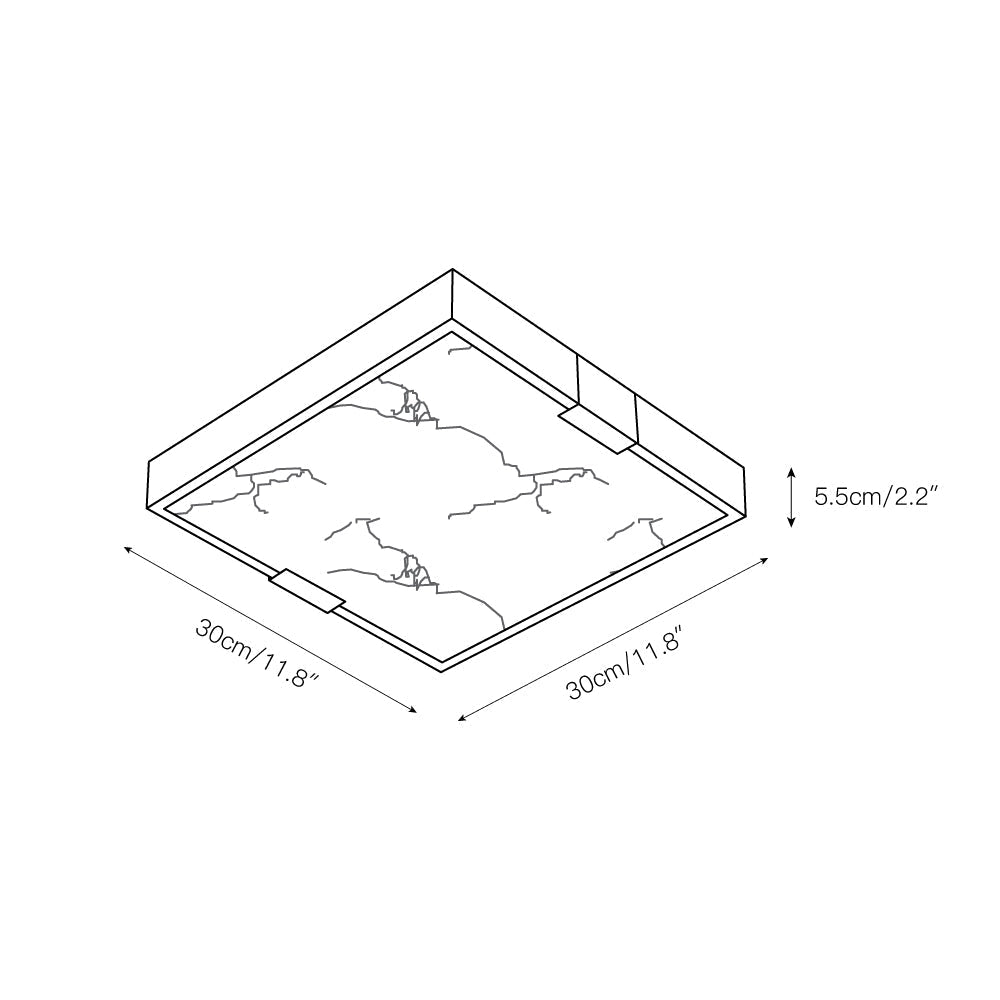 Uphaara Modern Minimalist Alabaster Ceiling Light - Lamp Copper