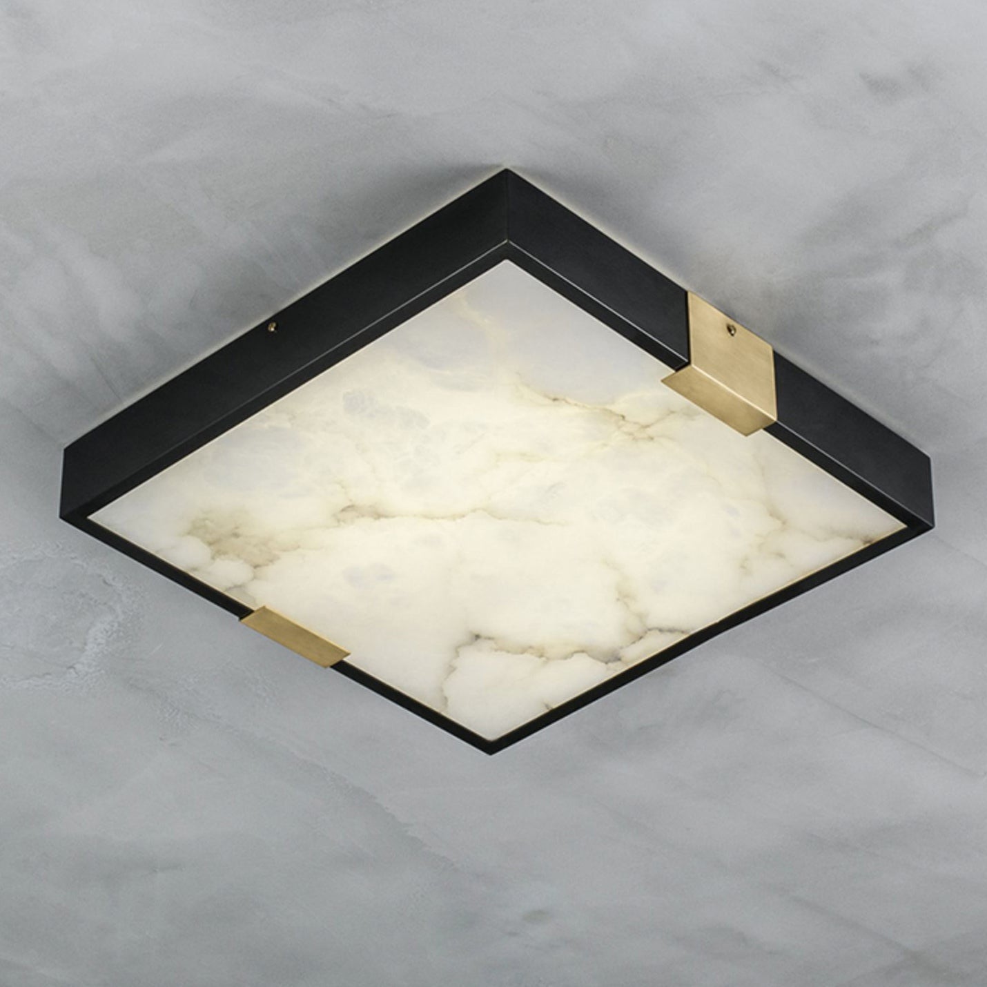 Uphaara Modern Minimalist Alabaster Ceiling Light - Lamp Copper