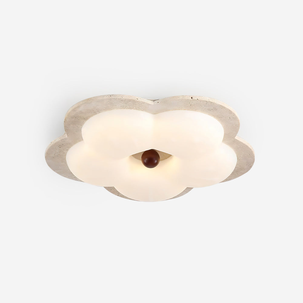 Riita Flower Ceiling Light Travertine - Letslighting