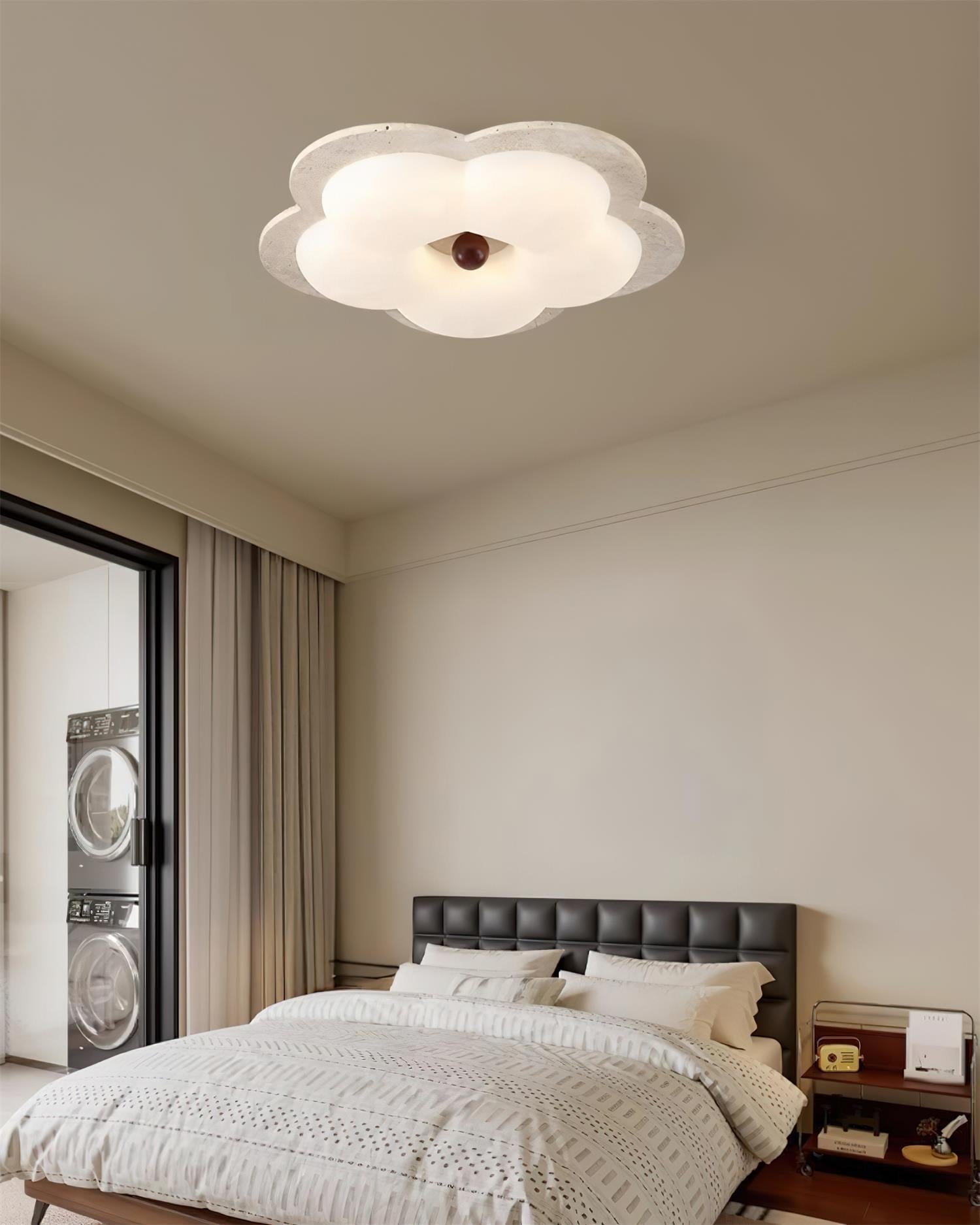 Riita Flower Ceiling Light Travertine - Letslighting