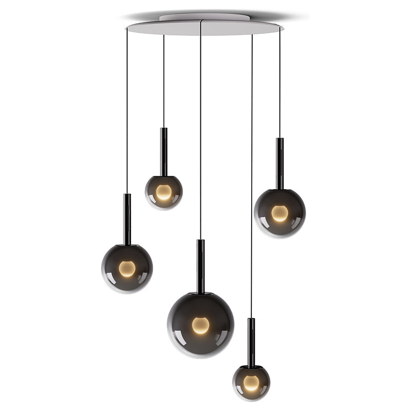 Vetheel Traditional Cloud Metal Glass Pendant Lamp - Lamp Copper