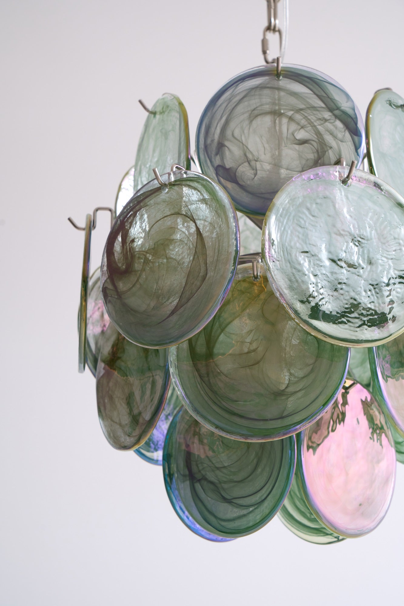 Aurora Chandelier Multicolor Murano Disc Layered Artistic - Neutralighting