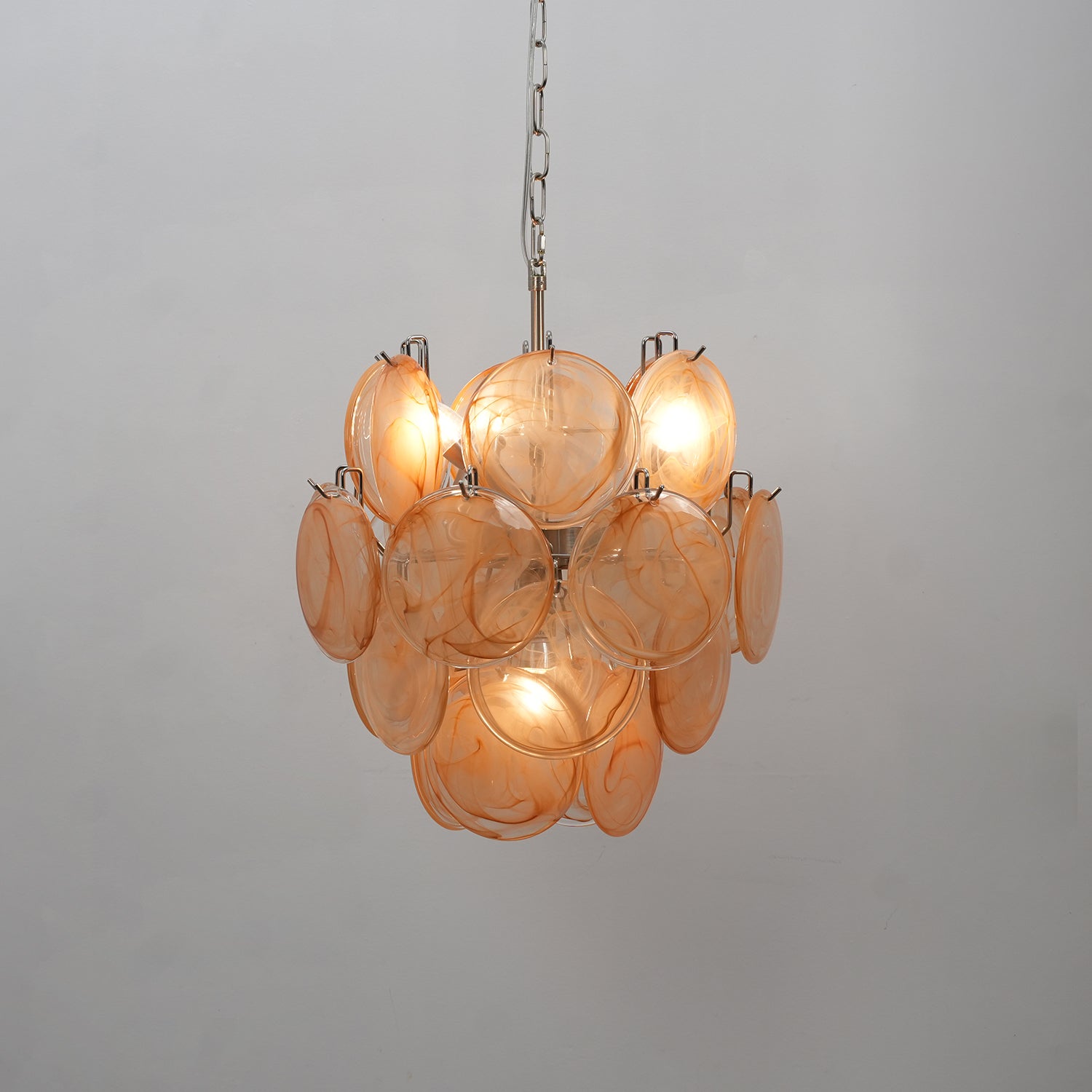 Aurora Chandelier Multicolor Murano Disc Layered Artistic - Neutralighting
