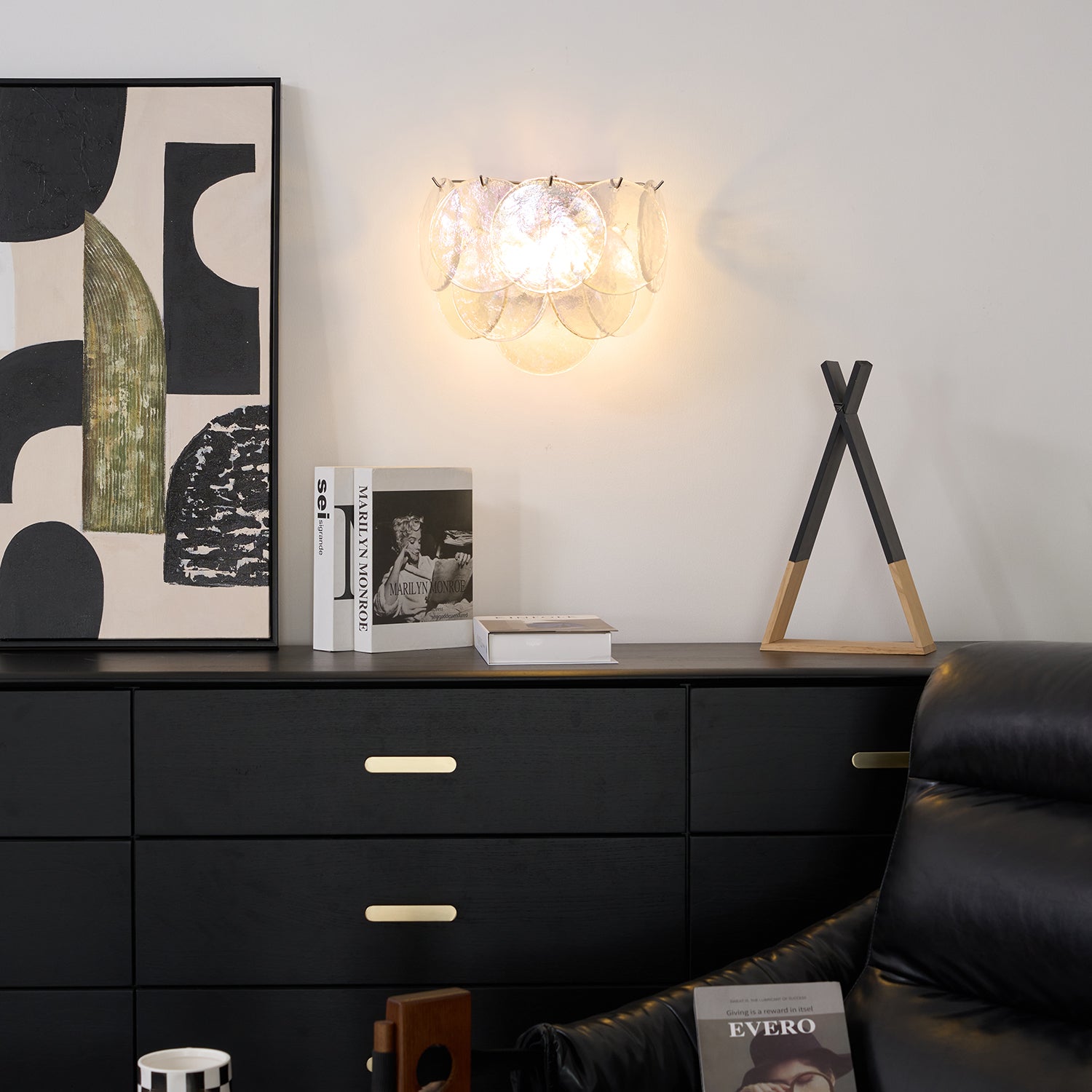 Aurora Wall Lamp Murano Glass Disc Artistic - Blowlighting