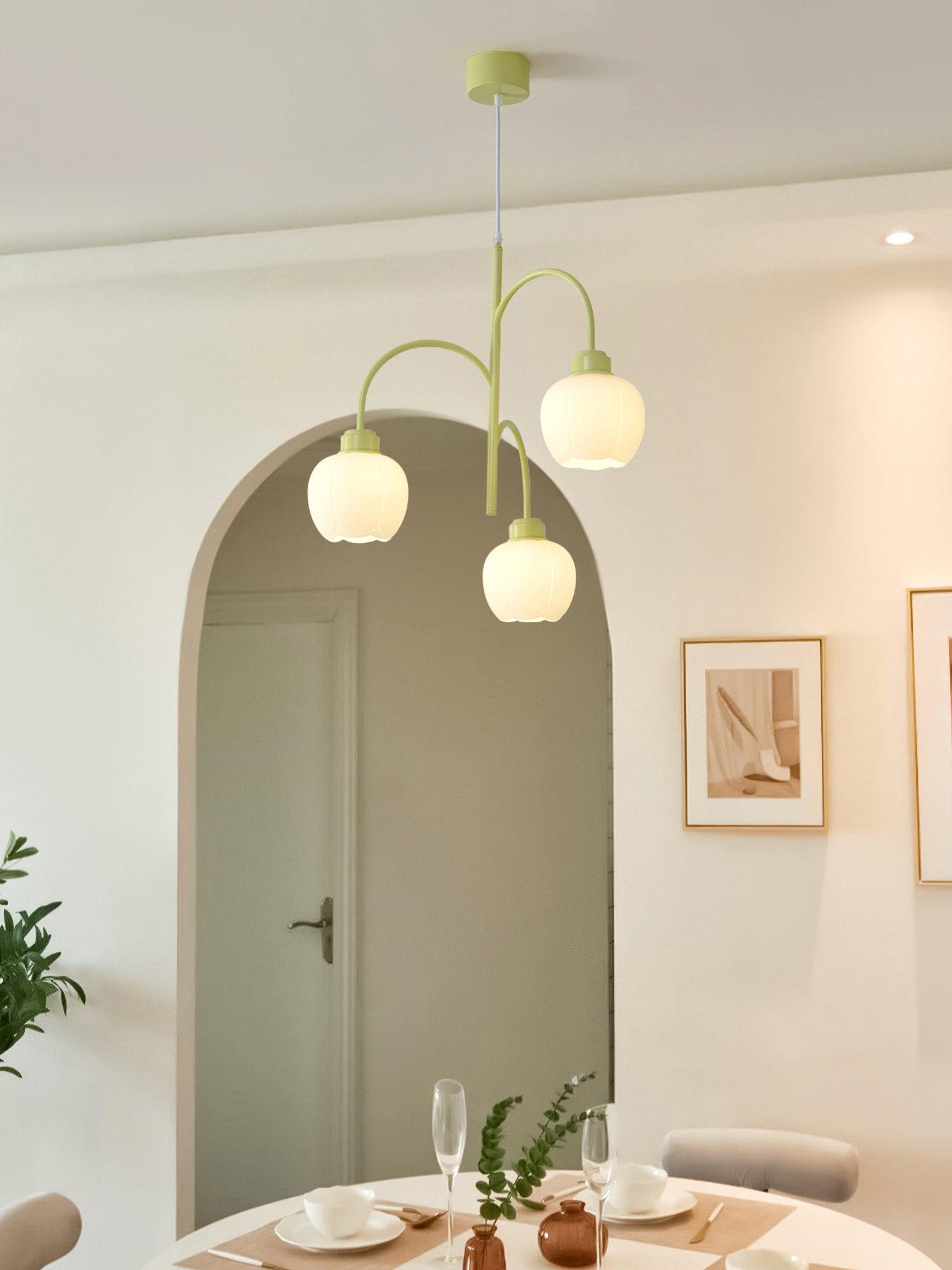Aurora Chandelier Flower Petal Modern - Blowlighting