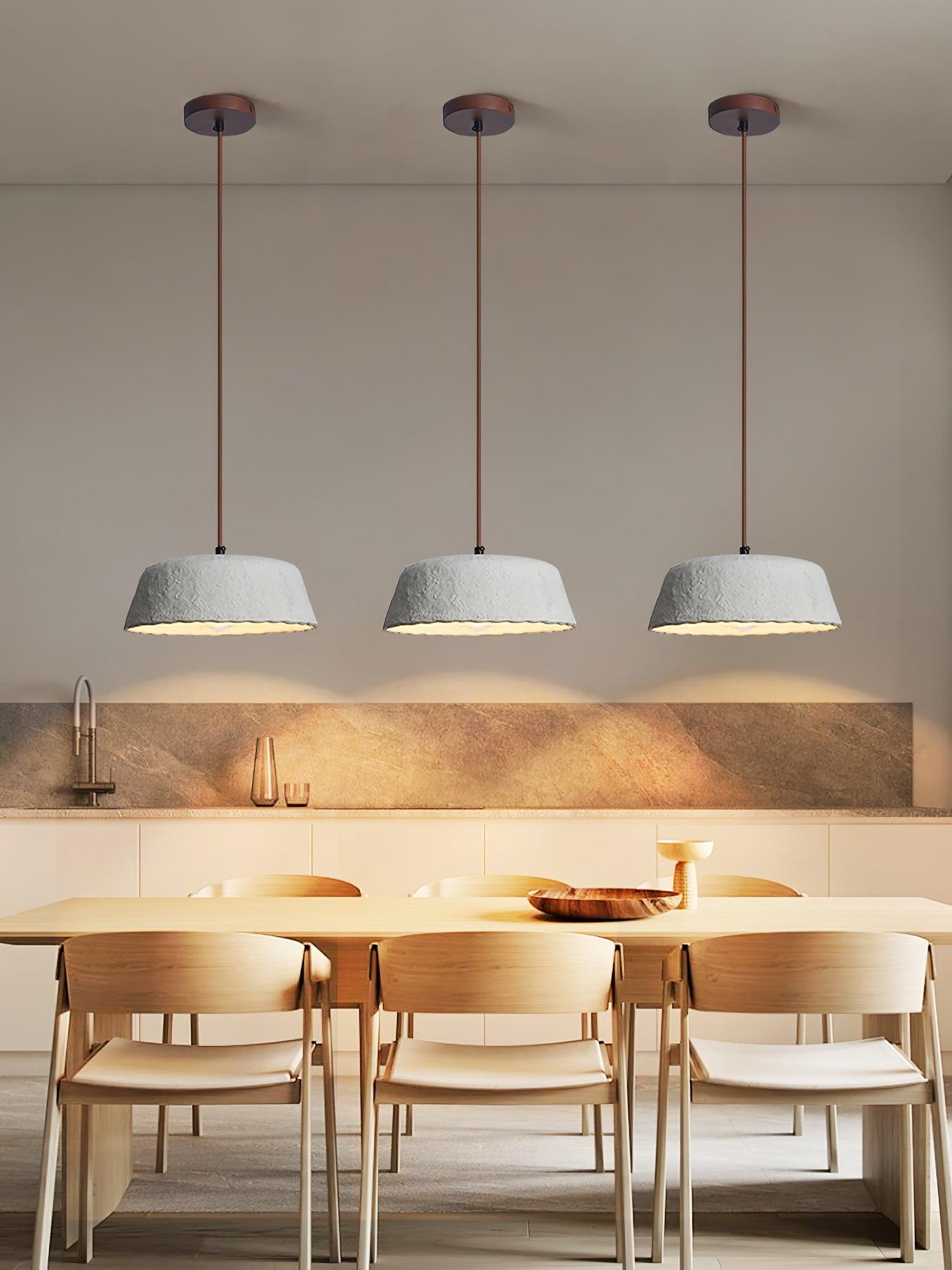Stone Contemporary Wood Pendant Lamp - Blowlighting